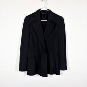 Escada 100% Wool Black Knit Sweater Blazer Size 34 or US 4